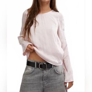 NWT Free People Arabella Blouse In Apple Blossom